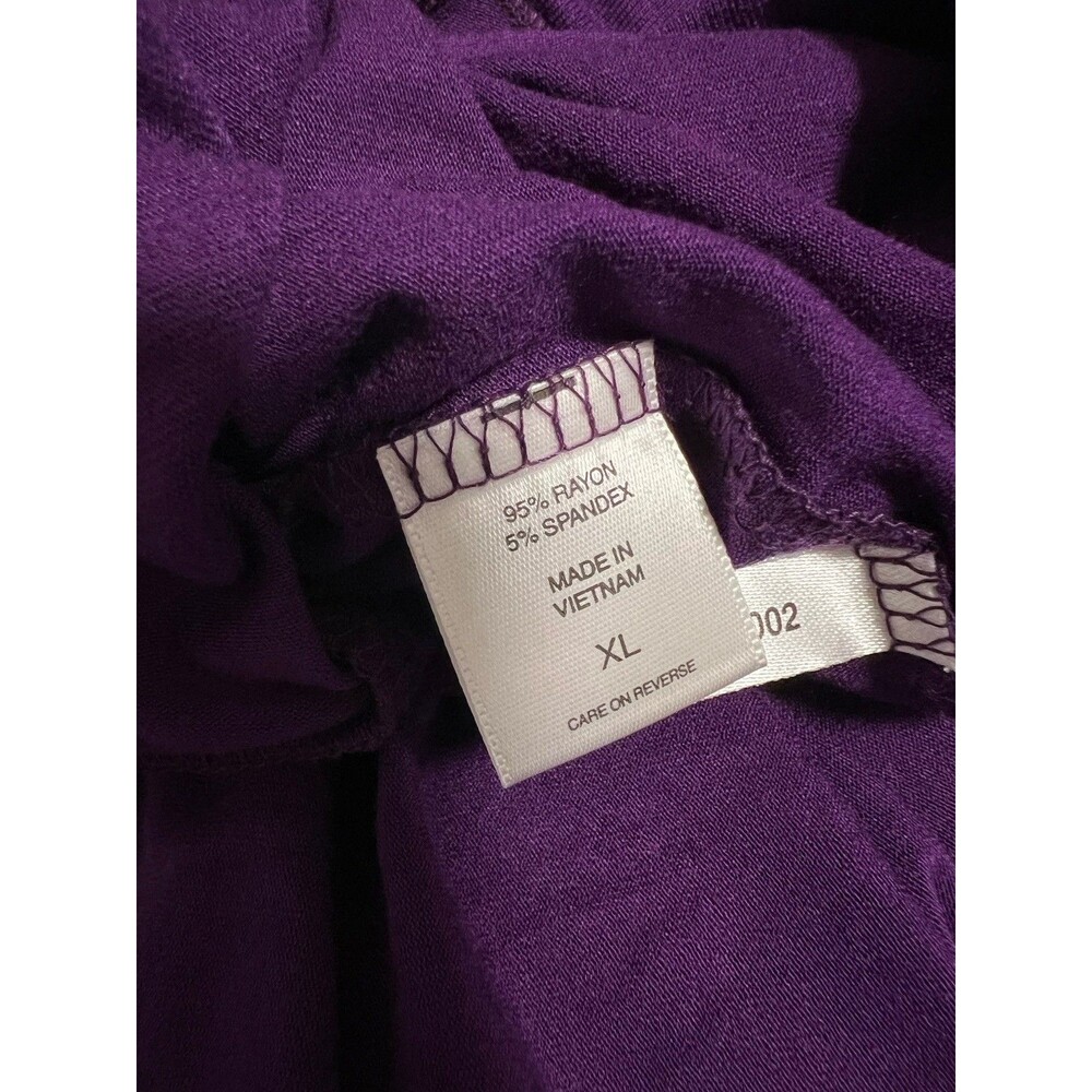 New York & Company Sweater Women's XL Long Sleeve Round Neck Purple Casual - Picture 9 of 10